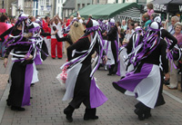 dancers parading